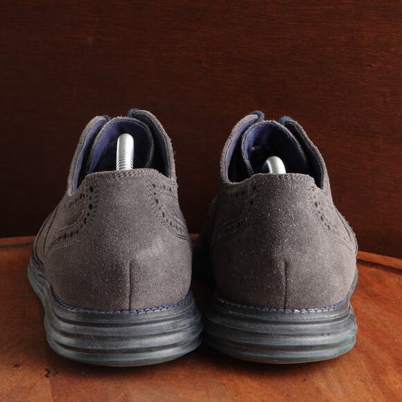 Cole Haan Oxfords Mens Size 12M Gray Grand OS Wingtip Brogue Suede Shoes C22094 main image 13